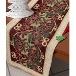 Χριστουγεννιάτικη Τραβέρσα (33x170) Στόφα Ορθογώνια Newhome Σχέδιο 719 Αλεξανδρινό