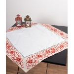 Χριστουγεννιάτικο Τραπεζομάντηλο 8 Ατόμων (160x220) Χειροποίητο με Κέντημα Newhome 9016 εκρού