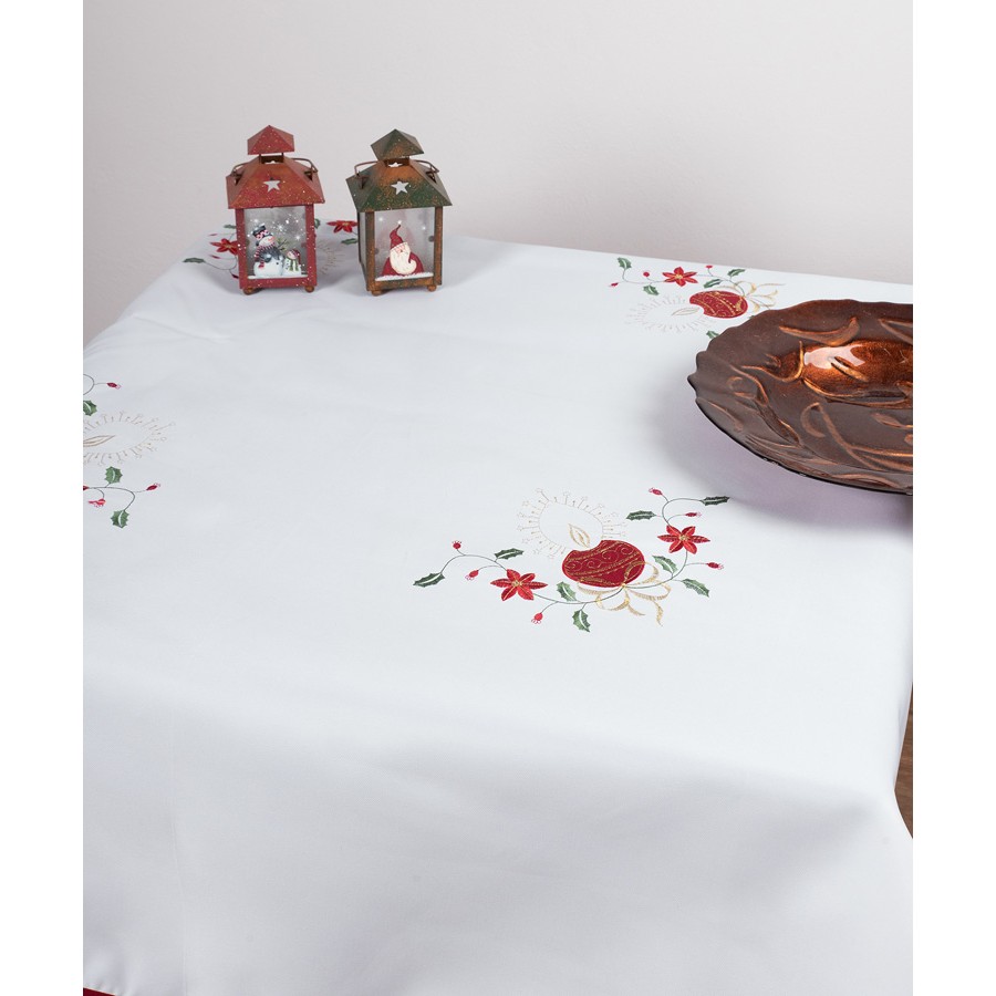 Χριστουγεννιάτικη Ροτόντα (Διάμετρος 140) Με Κέντημα Newhome h2-1