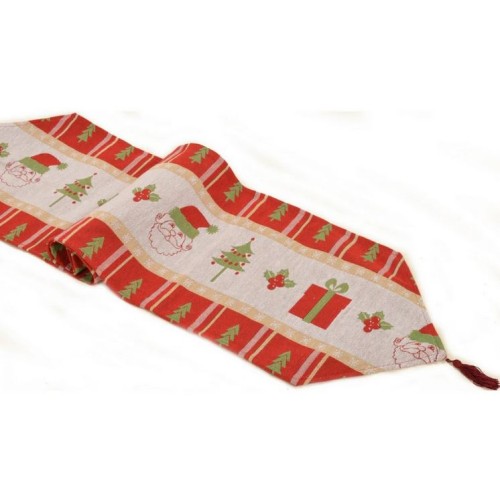 Χριστουγεννιάτικη Τραβέρσα (45x170) Στόφα Με Μύτη Newhome Santa Box