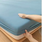 Κατωσέντονο με Λάστιχο Μονό (100x200+35) Βαμβακερό Newhome Miranda Airforce Blue (Ραφ)