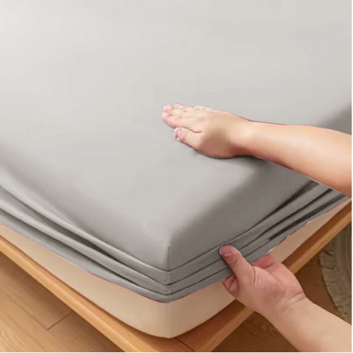 Κατωσέντονο με Λάστιχο Διπλό (160x200+35) Βαμβακερό Newhome Miranda Γκρι