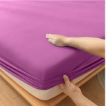 Κατωσέντονο με Λάστιχο Μονό (100x200+35) Βαμβακερό Newhome Miranda Μωβ