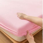 Κατωσέντονο με Λάστιχο Μονό (100x200+35) Βαμβακερό Newhome Miranda Ροζ