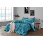 Πανωσέντονο-Σεντόνι χωρίς Λάστιχο Μονό (160x273) Βαμβακερό Newhome Miranda Airforce Blue (Ραφ)