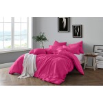 Πανωσέντονο-Σεντόνι χωρίς Λάστιχο Μονό (160x273) Βαμβακερό Newhome Miranda Φούξια