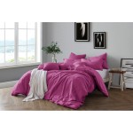 Πανωσέντονο-Σεντόνι χωρίς Λάστιχο Μονό (160x273) Βαμβακερό Newhome Miranda Μωβ