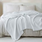 Κουβέρτα Πικέ Μονή (170x273) 100% Βαμβακερή Newhome Verona White