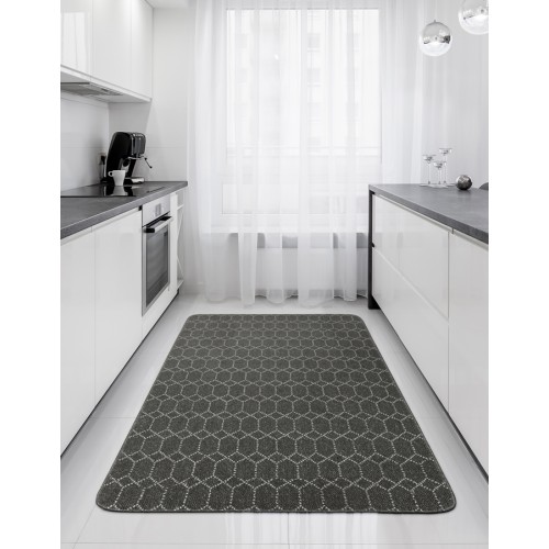 Μοκέτα (133x190) με Αντιολισθητικό Υπόστρωμα Newhome Belmont (Μπελμόντ) 02 Μολυβί - Ζαχαρί