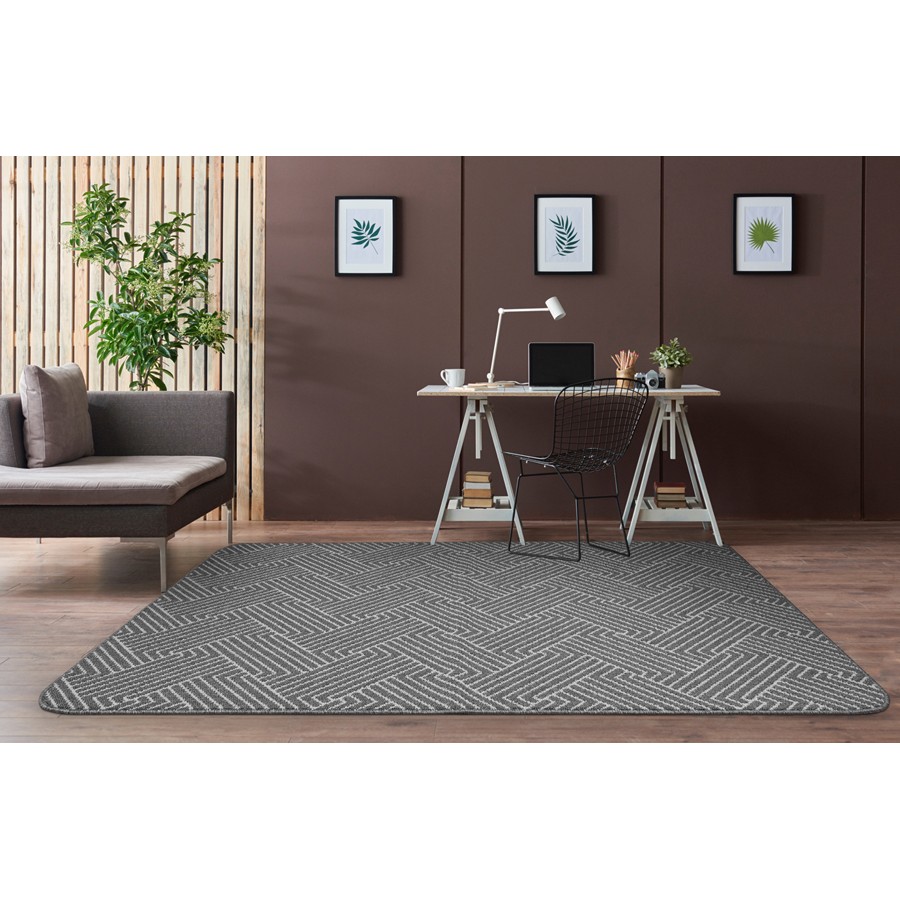 Μοκέτα στα Μέτρα σας με Αντιολισθητικό Υπόστρωμα Newhome Burma (Μπούρμα) 02 Μολυβί - Ζαχαρί