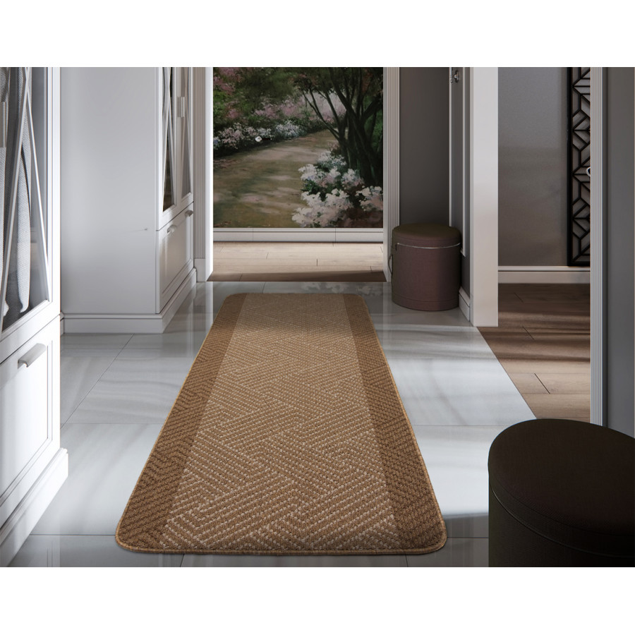 Διάδρομος στα μέτρα σας με Αντιολισθητικό Υπόστρωμα (Φάρδος 0,80μ) Newhome Κάρμελ (Carmel) Καστανό