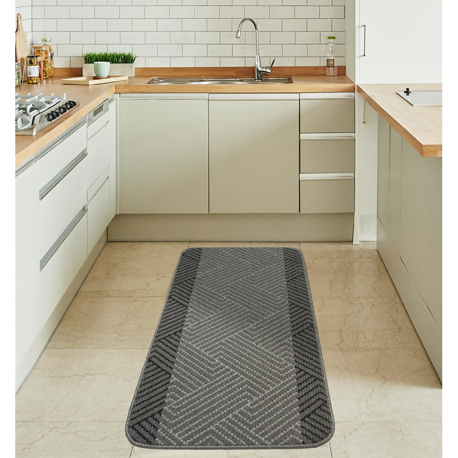 Διάδρομος στα μέτρα σας με Αντιολισθητικό Υπόστρωμα (Φάρδος 0,67μ) Newhome Κάρμελ (Carmel) Μολυβί