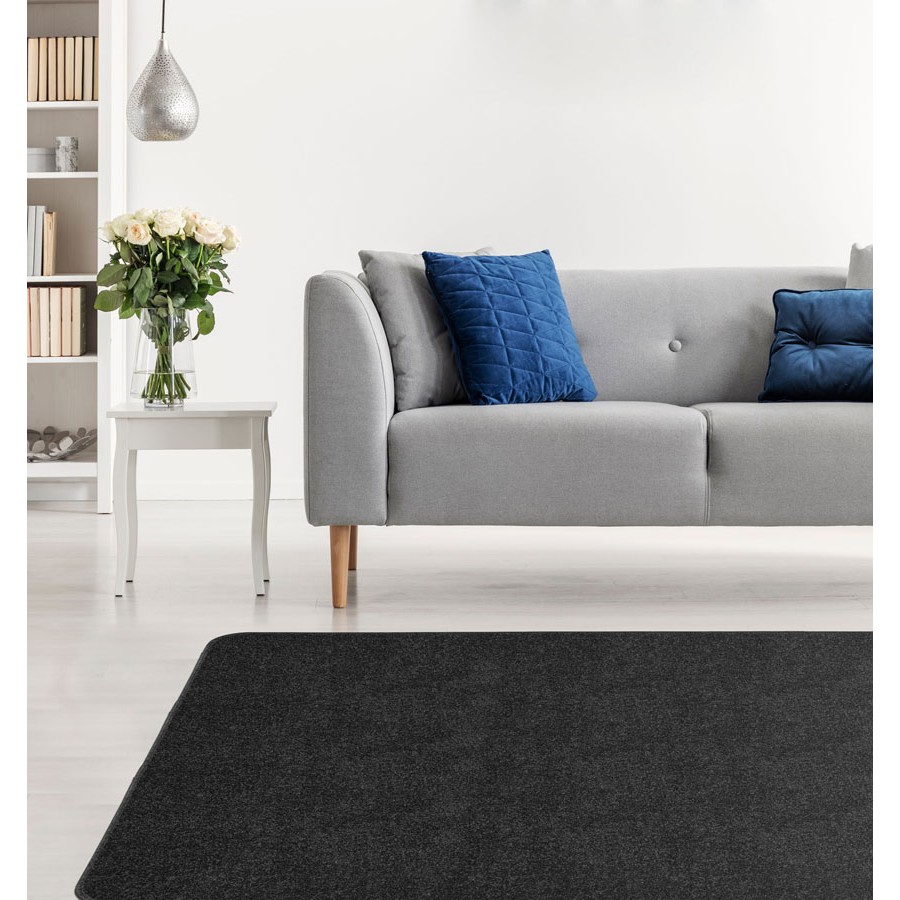 Μοκέτα στα Μέτρα σας με Οικολογικό Υπόστρωμα Newhome Hamilton (Χάμιλτον) 35 Μαύρο