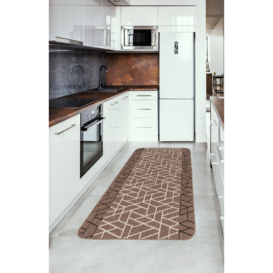 Διάδρομος στα μέτρα σας με Αντιολισθητικό Υπόστρωμα (Φάρδος 0,80μ) Newhome Πρίσμα (Prisma) Μόκα