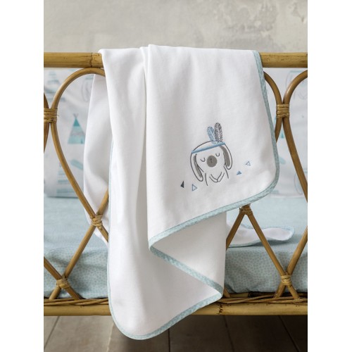 Κουβέρτα Βρεφική-Μπεμπέ Κούνιας (110x140) 4 Εποχών Nima Little Indian