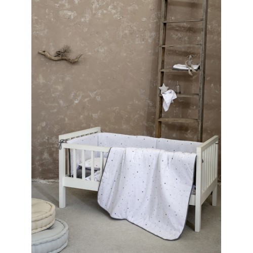 Σετ Σεντόνια Βρεφικά-Μπεμπέ Κούνιας (120x170) Βαμβάκι Jersey Nima Nene Grey