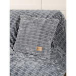 Διακοσμητική Μαξιλαροθήκη (45x45) Ζακάρ Velvet Μονόχρωμο Nima Savara Dark Gray