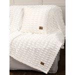 Διακοσμητική Μαξιλαροθήκη (45x45) Ζακάρ Velvet Μονόχρωμο Nima Savara Ivory