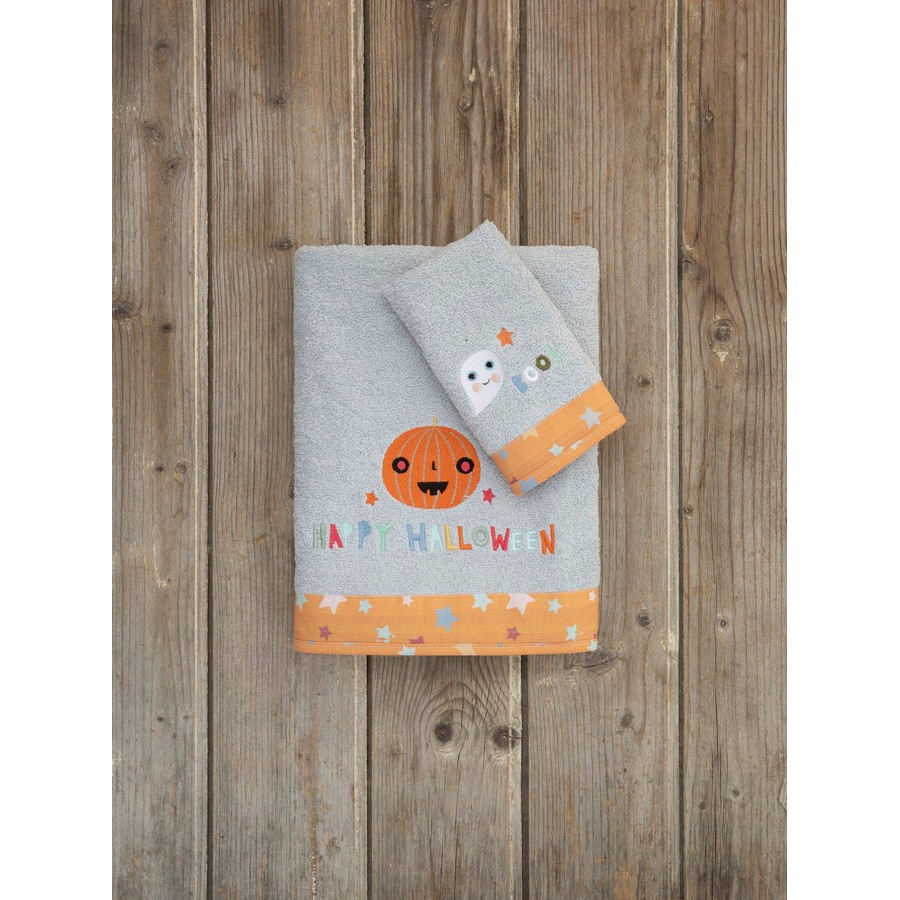 Σετ Πετσέτες 2 τεμαχίων (Χειρός|Λουτρού) Nima Happy Halloween
