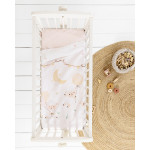 Σετ Σεντόνια Βρεφικά-Μπεμπέ Λίκνου (70x110) Βαμβακερά Nima Little Sheep