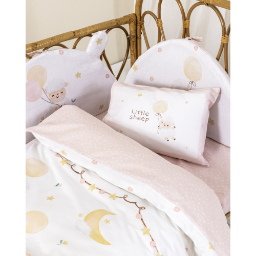 Σετ Σεντόνια Βρεφικά-Μπεμπέ Κούνιας (120x170) Βαμβακερά Nima Little Sheep