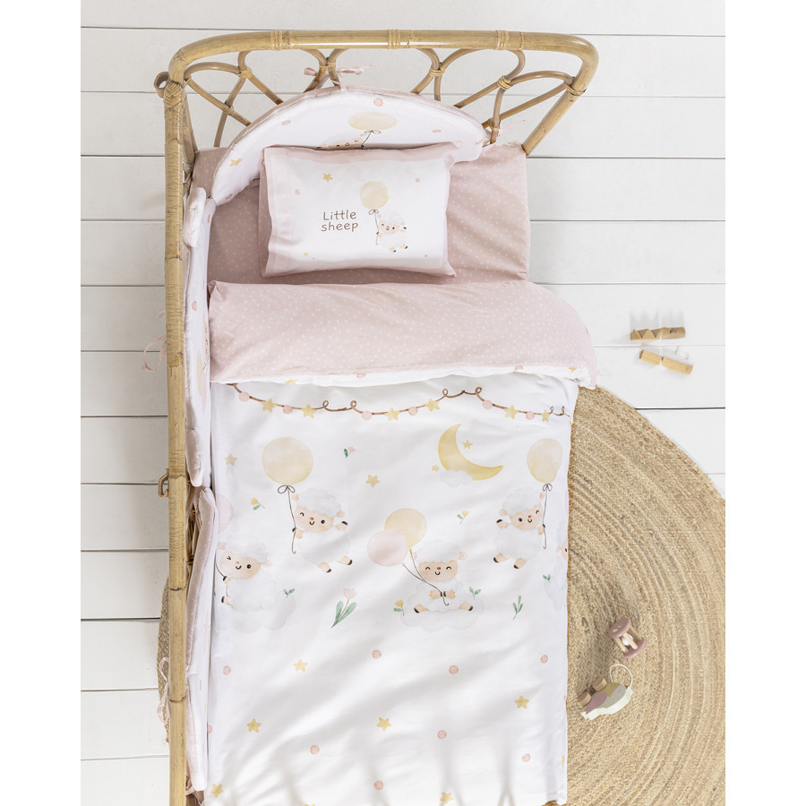 Σετ Σεντόνια Βρεφικά-Μπεμπέ Κούνιας (120x170) Βαμβακερά Nima Little Sheep