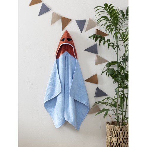 Κάπα Παιδική Με Κουκούλα (70x120) Βαμβακερή Nima Superhero