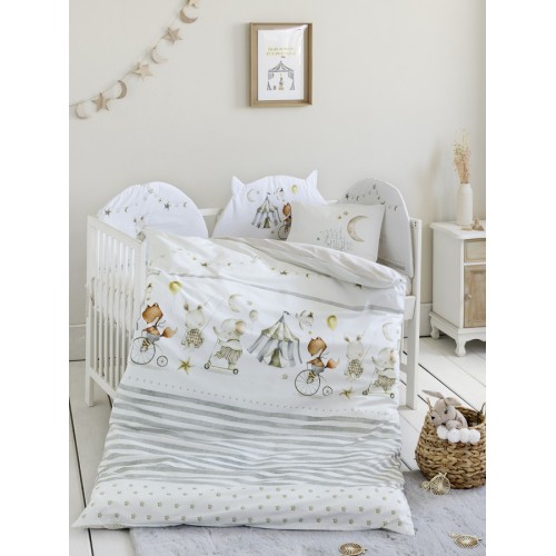 Κουβερλί Βρεφικό-Μπεμπέ Κούνιας (100x140) Βαμβακερό Nima Baby Circus