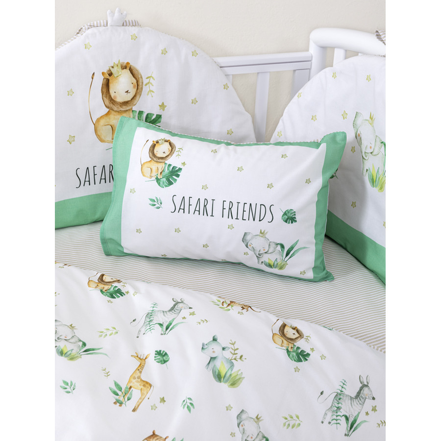 Κουβερλί Βρεφικό-Μπεμπέ Κούνιας (100x140) Βαμβακερό Nima Safari Friends