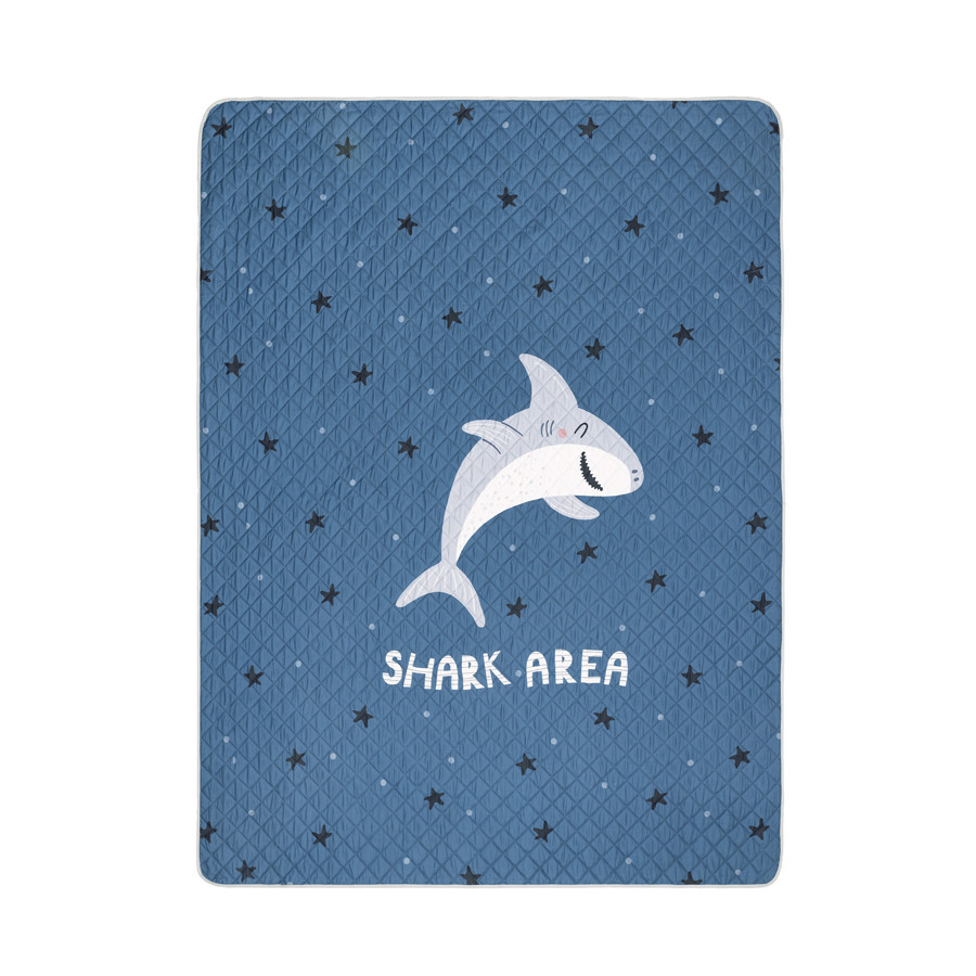 Κουβερλί Μονό Παιδικό (160x220) Microfiber Nima Shark Area