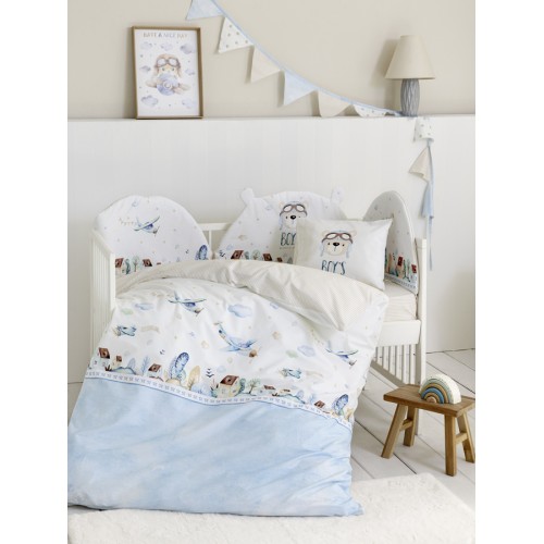 Κουβερλί Βρεφικό-Μπεμπέ Κούνιας (100x140) Βαμβακερό Nima Boy's World