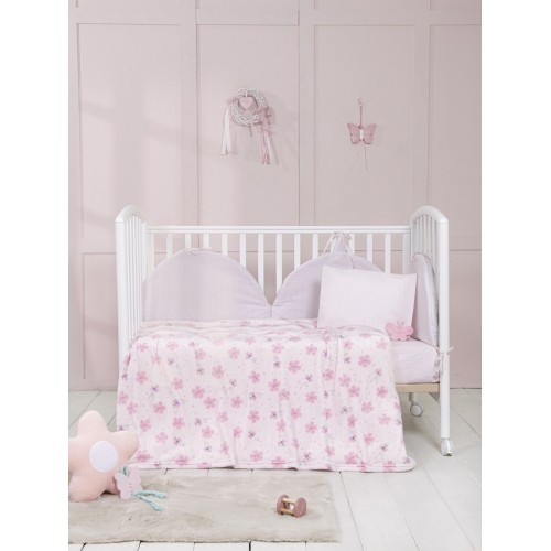 Κουβέρτα Βρεφική-Μπεμπέ Λίκνου (80x110) Flannel Nima Bloomie