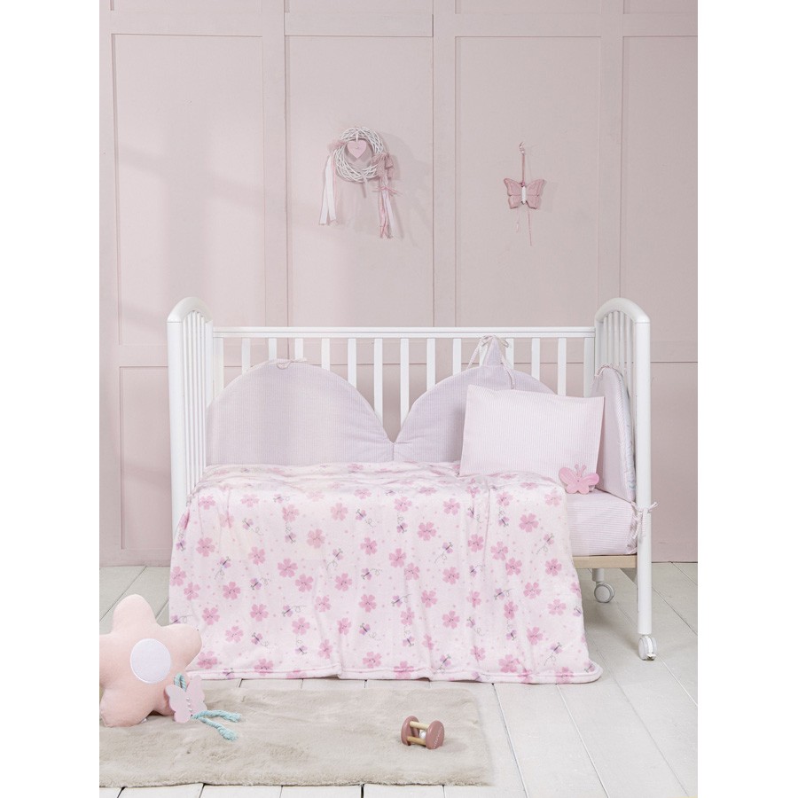 Κουβέρτα Βρεφική-Μπεμπέ Λίκνου (80x110) Flannel Nima Bloomie