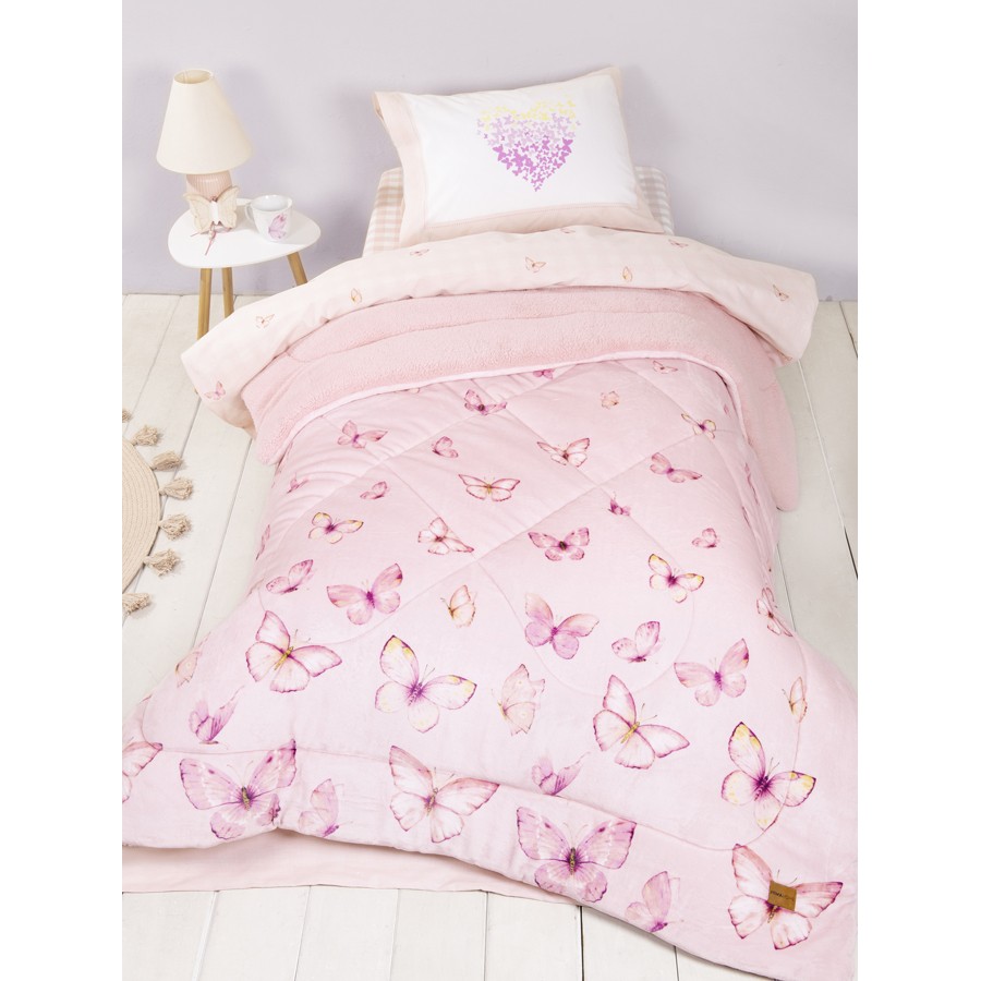 Κουβερτοπάπλωμα Μονό (160x220) με πεταλούδες Nima Bettina