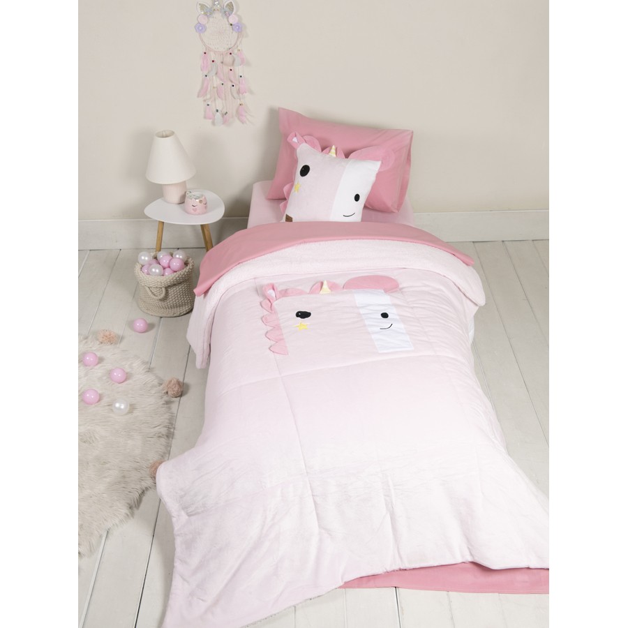 Μαξιλαροθήκη Παιδική Διακοσμητική (45x45) Flannel Nima Unicora