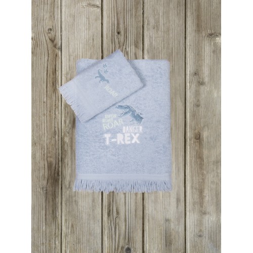 Σετ Πετσέτες 2 τεμαχίων Παιδικές (Χειρός|Λουτρού) Βαμβακερές Nima Roar