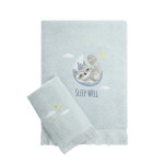 Σετ Πετσέτες 2 τεμαχίων Παιδικές-Βρεφικές  (Χειρός|Λουτρού) Nima Sleepy Racoon