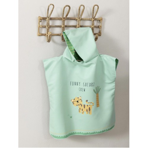 Παιδικό πόντσο θαλάσσης (No 5-8) με κουκούλα Nima Funny Safari