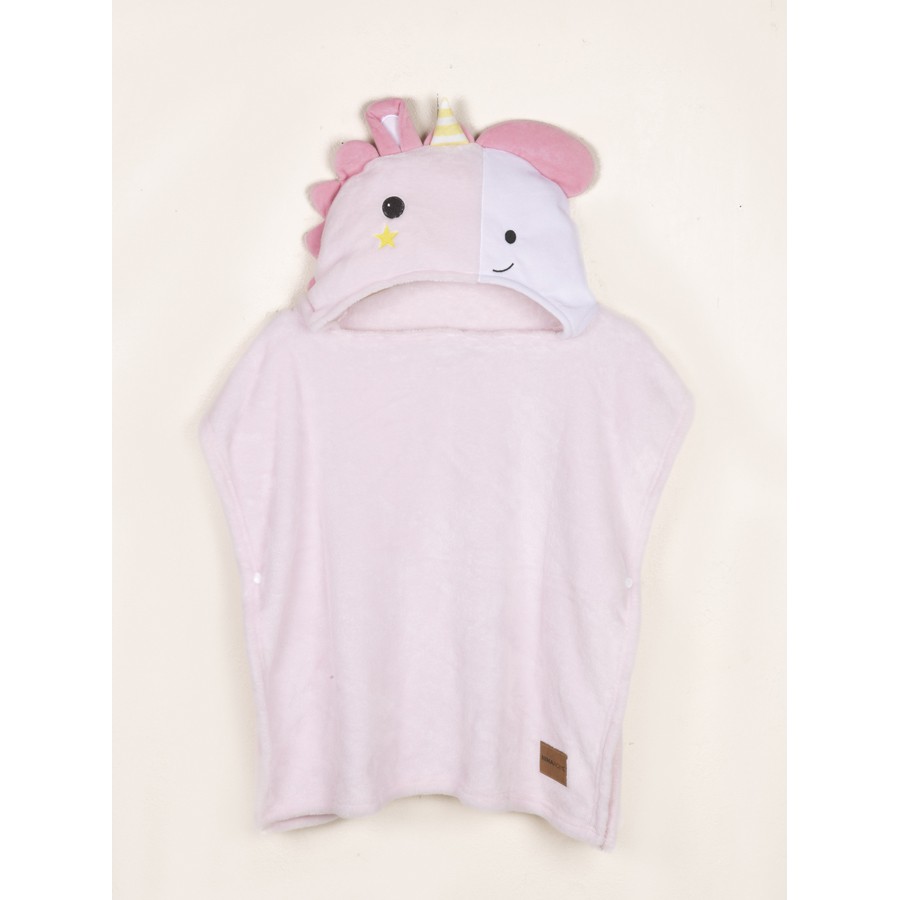 Πόντσο Παιδικό Φανελένιο (No 5-8) (70x70) με Κουκούλα Nima Unicora