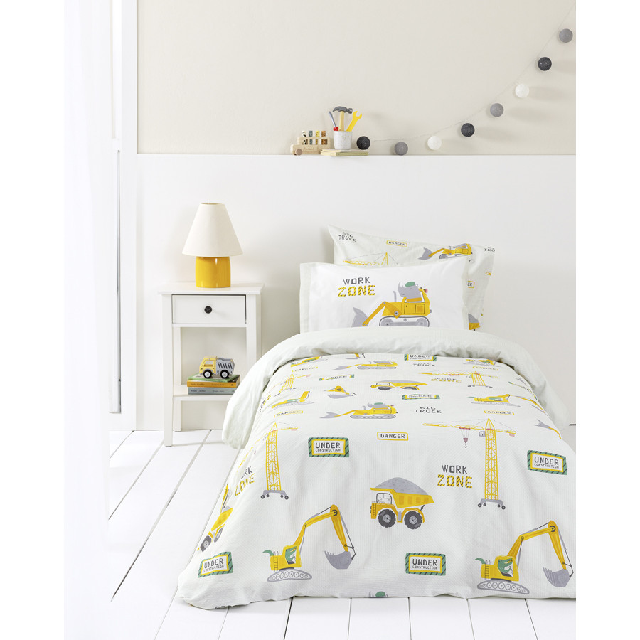 Σετ Σεντόνια Μονά Παιδικά (170x255) Βαμβακερά Nima Big Truck