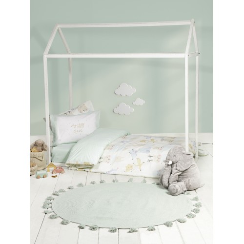 Πάπλωμα Παιδικό Μονό (160x240) Διπλής Όψης Βαμβακερό Nima Happy Place