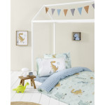 Σετ Παπλωματοθήκη Παιδική Μονή (160x240) Βαμβακερή Nima Let's Play