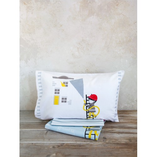 Σετ Παπλωματοθήκη Παιδική Μονή (160x240) Βαμβακερή Nima Pompier