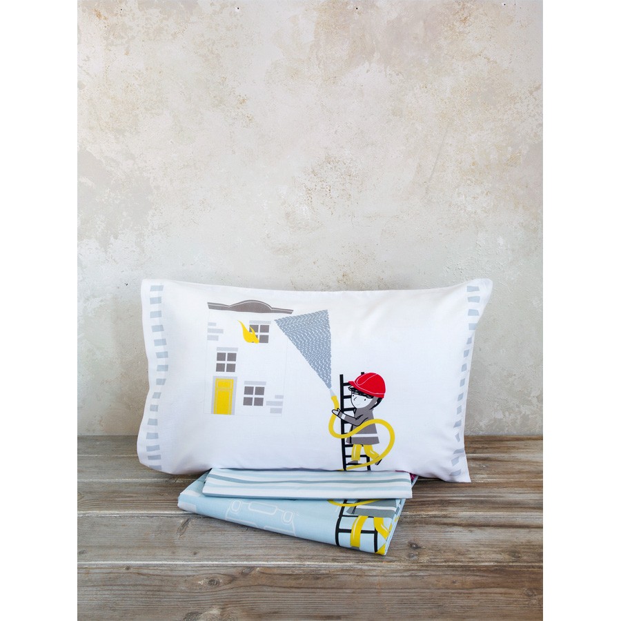 Σετ Παπλωματοθήκη Παιδική Μονή (160x240) Βαμβακερή Nima Pompier