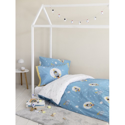 Σετ Παπλωματοθήκη Παιδική Μονή (160x240) Βαμβακερή Nima To The Moon