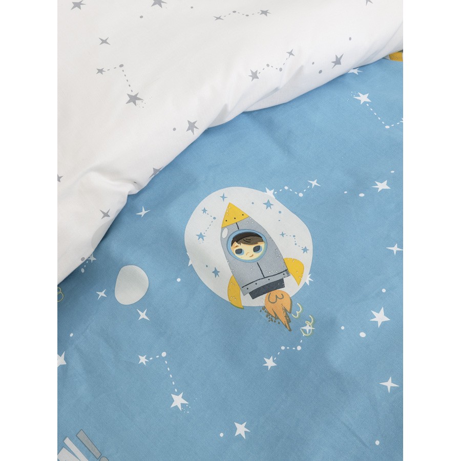 Σετ Παπλωματοθήκη Παιδική Μονή (160x240) Βαμβακερή Nima To The Moon