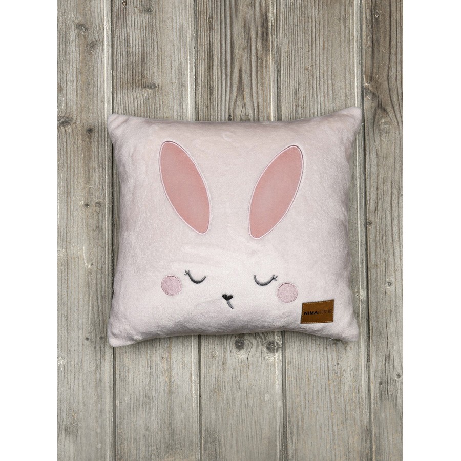 Διακοσμητική Μαξιλαροθήκη Βρεφική-Μπεμπέ Κούνιας (40x40) Coral Fleece Nima Bunny
