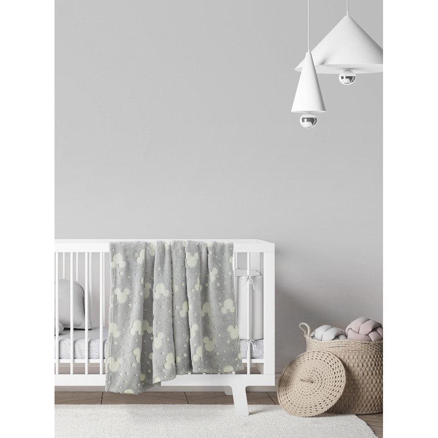 Κουβέρτα Βρεφική-Μπεμπέ Λίκνου (80x110) Fleece Φωσφοριζέ Kocoon Chip