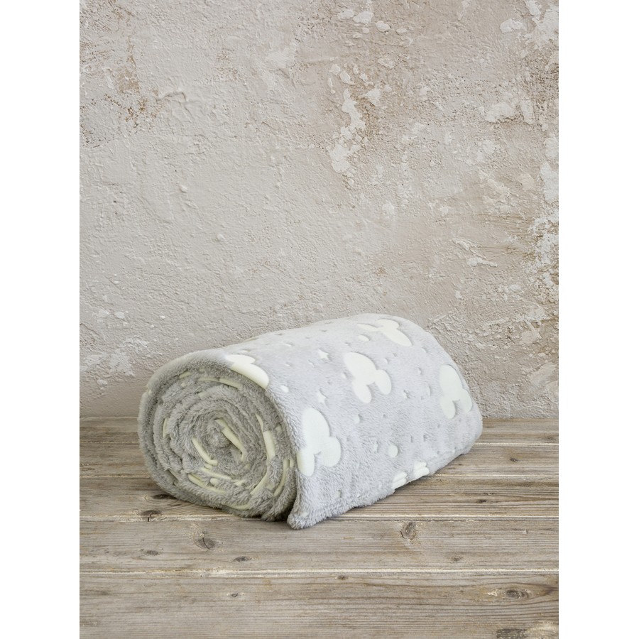 Κουβέρτα Βρεφική-Μπεμπέ Λίκνου (80x110) Fleece Φωσφοριζέ Kocoon Chip