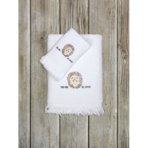 Σετ Παιδικές Πετσέτες 2 τεμαχίων (Χειρός|Λουτρού) Με Κέντημα Kocoon Geremy